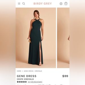 Birdy Grey Gene Dress Emerald Size Large